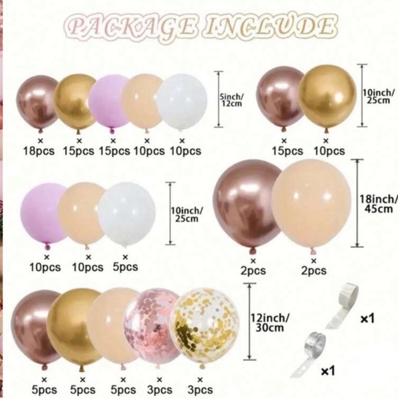 145pc. Balloon Set Decor 🥳 - Picture 3 of 3